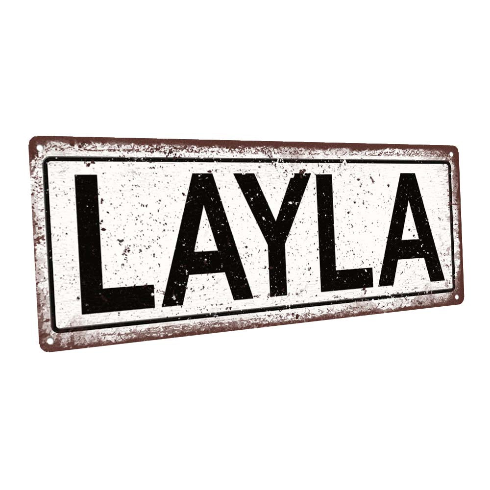 Layla Metal Sign