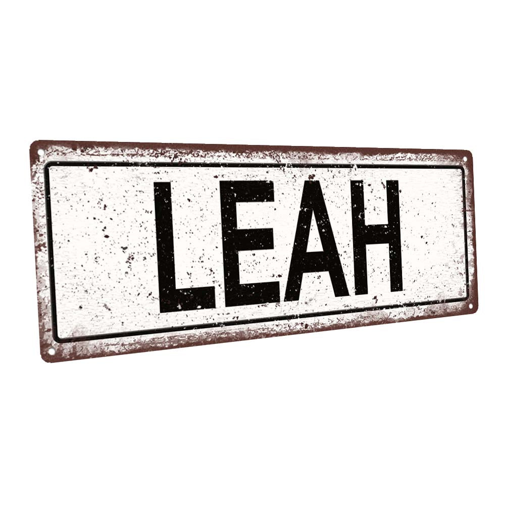 Leah Metal Sign