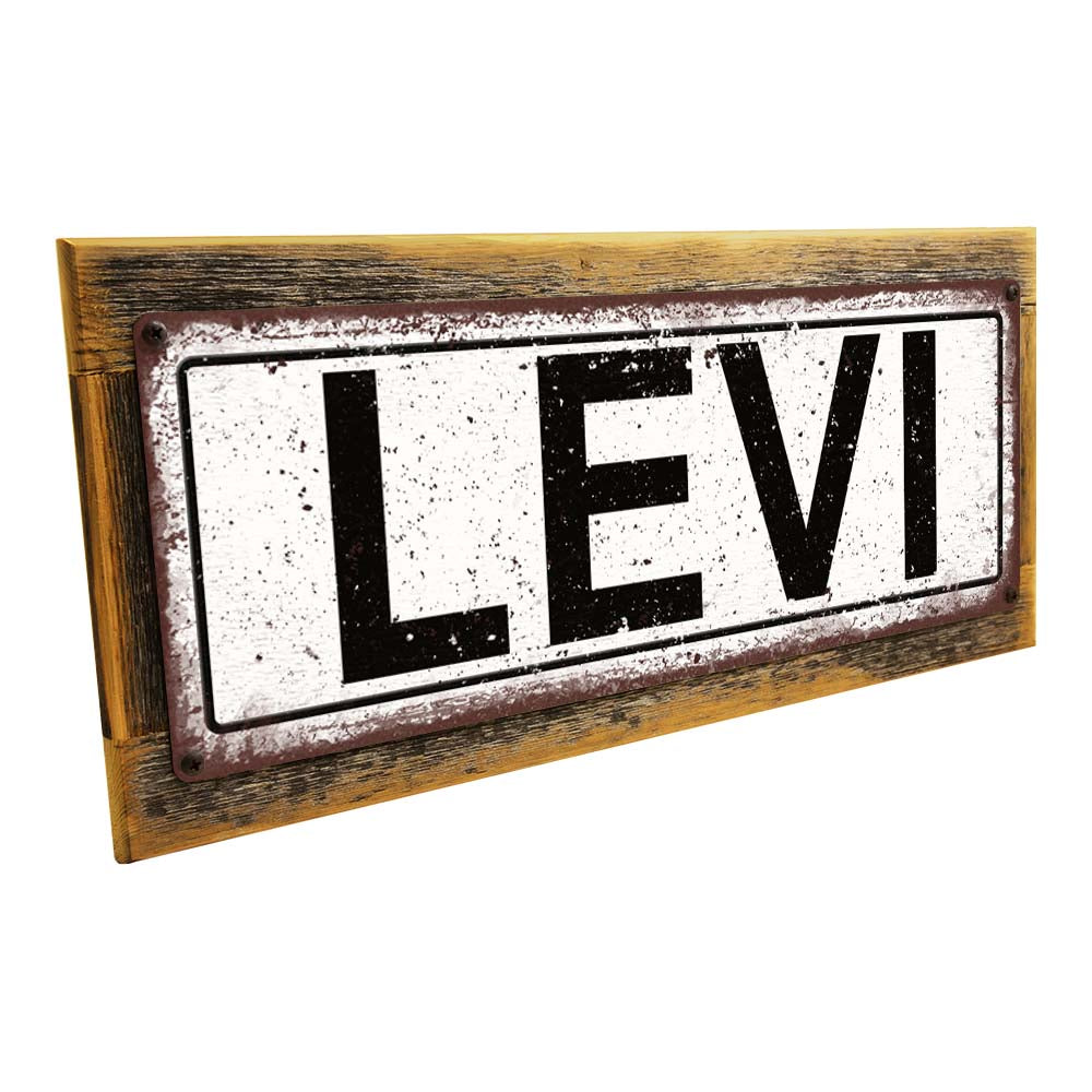 Framed Levi Metal Sign