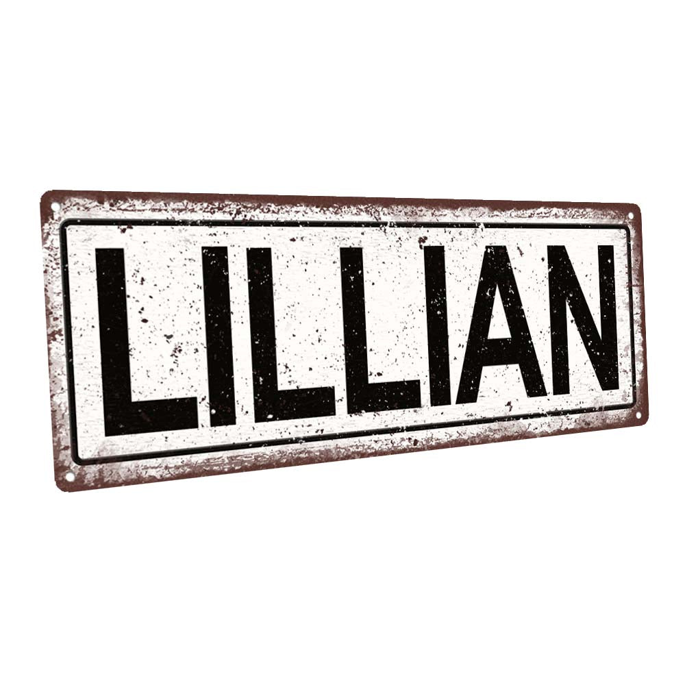 Lillian Metal Sign