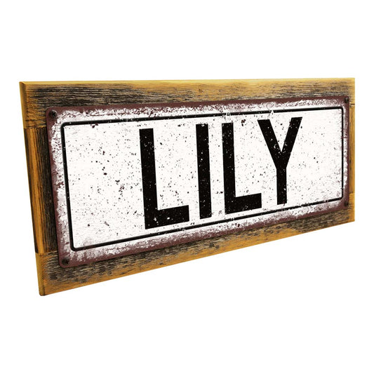 Framed Lily Metal Sign