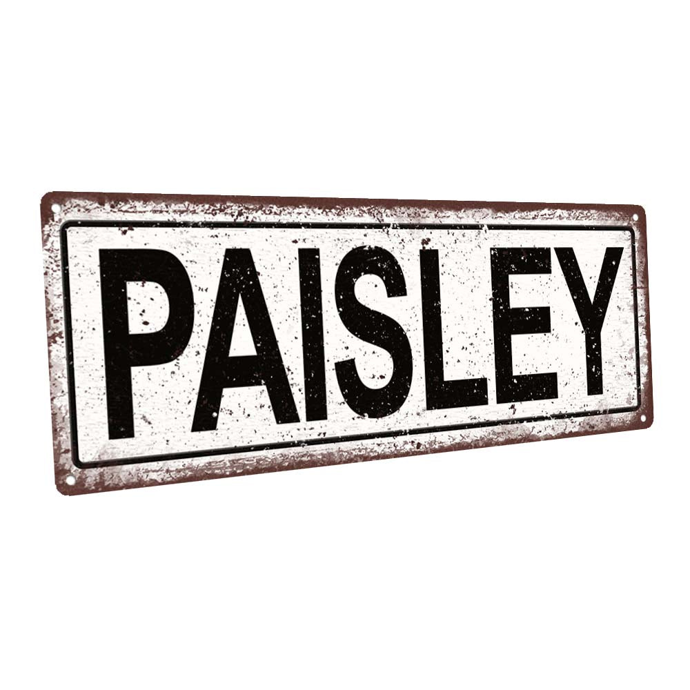 Paisley Metal Sign