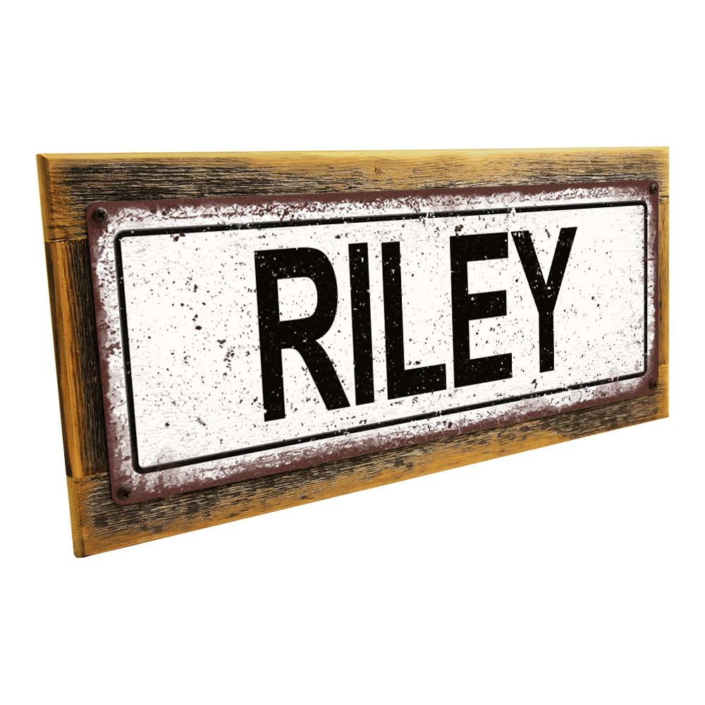 Framed Riley Metal Sign