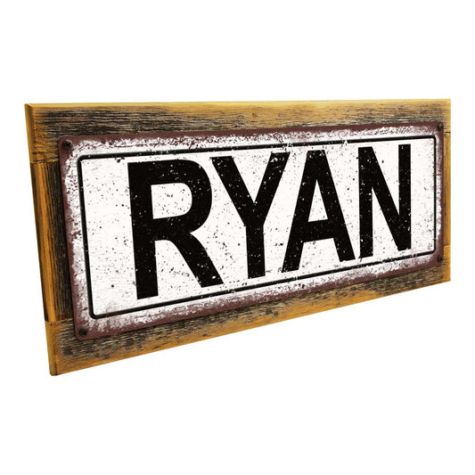 Framed Ryan Metal Sign