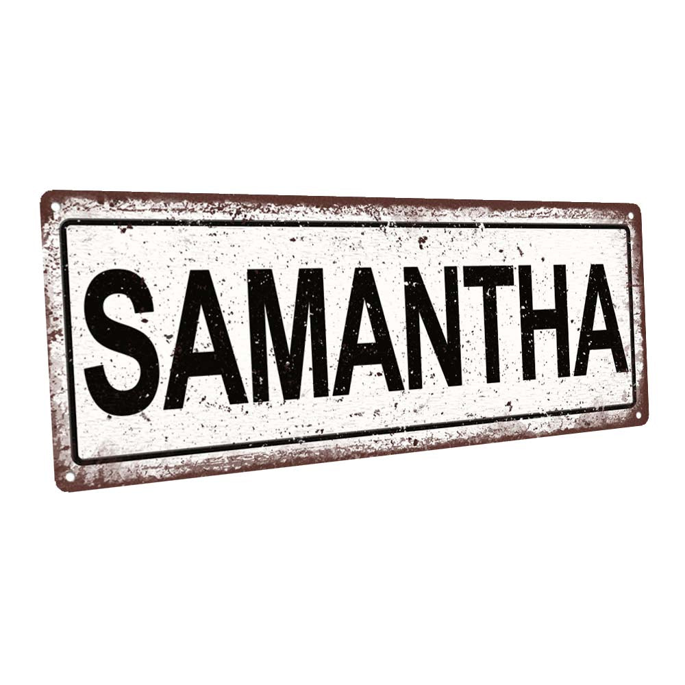 Samantha Metal Sign