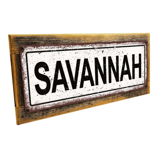 Framed Savannah Metal Sign