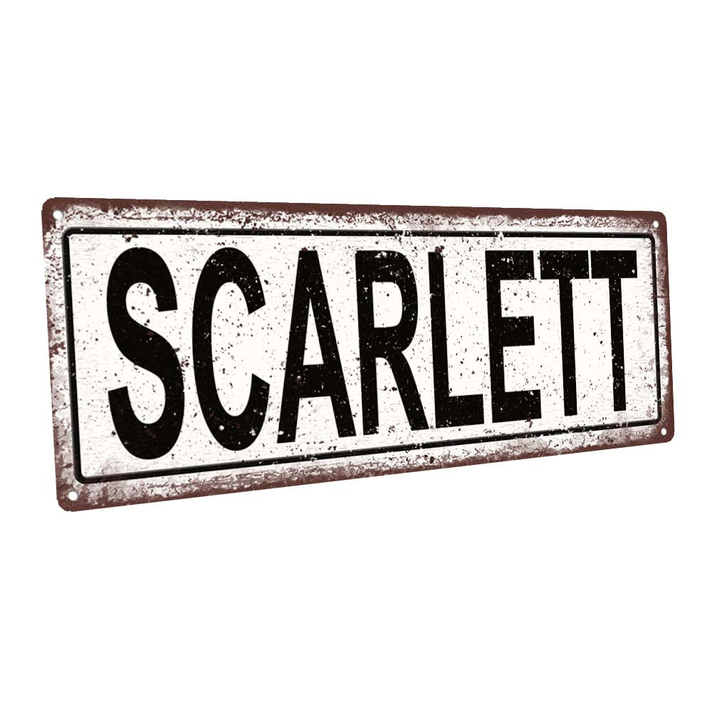 Scarlett Metal Sign