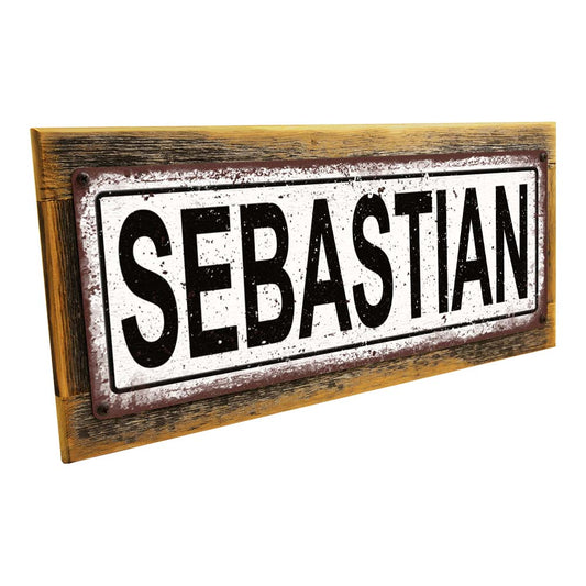Framed Sebastian Metal Sign