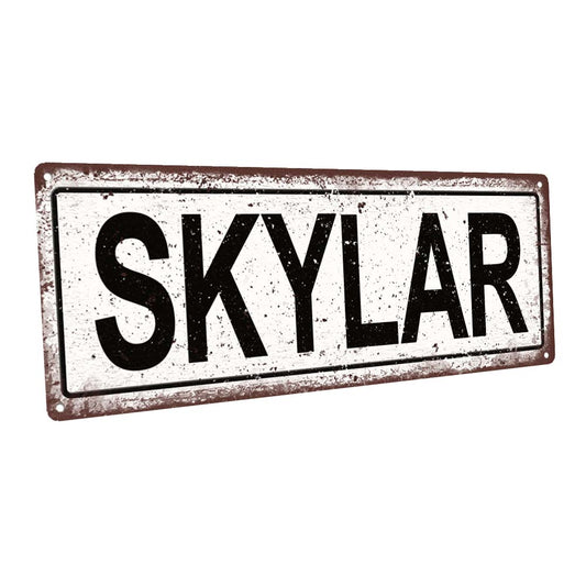 Skylar Metal Sign