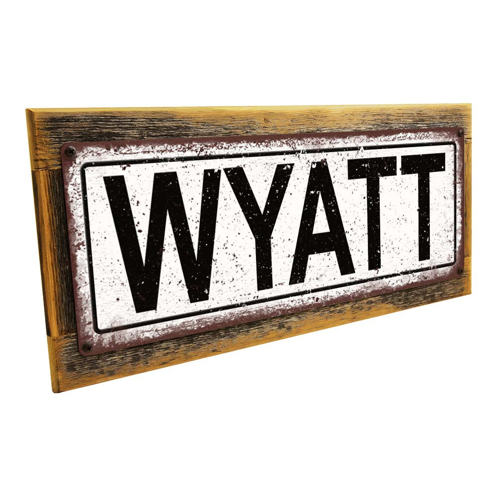 Framed Wyatt Metal Sign
