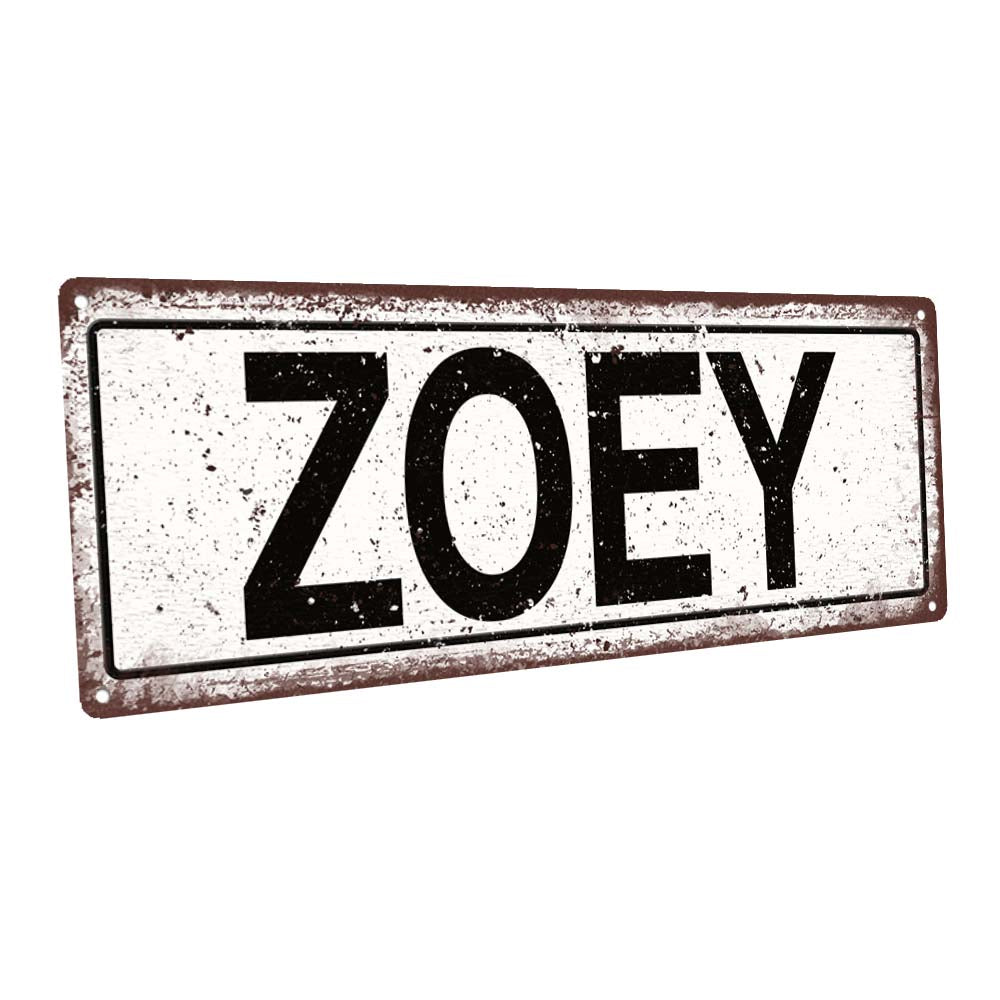 Zoey Metal Sign