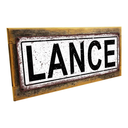 Framed Lance Metal Sign