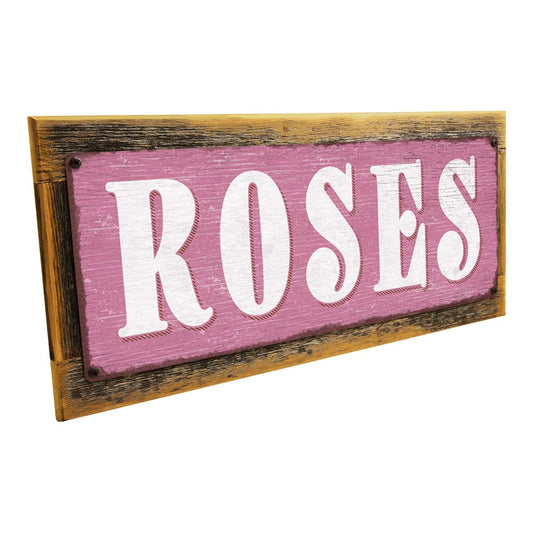 Framed Roses Metal Sign